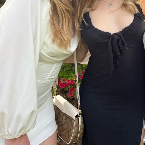 PRINCESS POLLY LILLIE LONG SLEEVE MINI DRESS- White Sz 10 - Picture 4 of 4